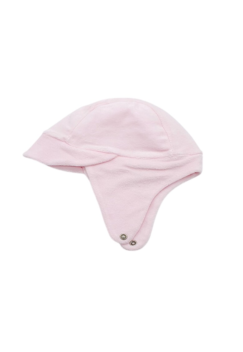 Caciula - din fleece - pentru bebelusi - Roz pal