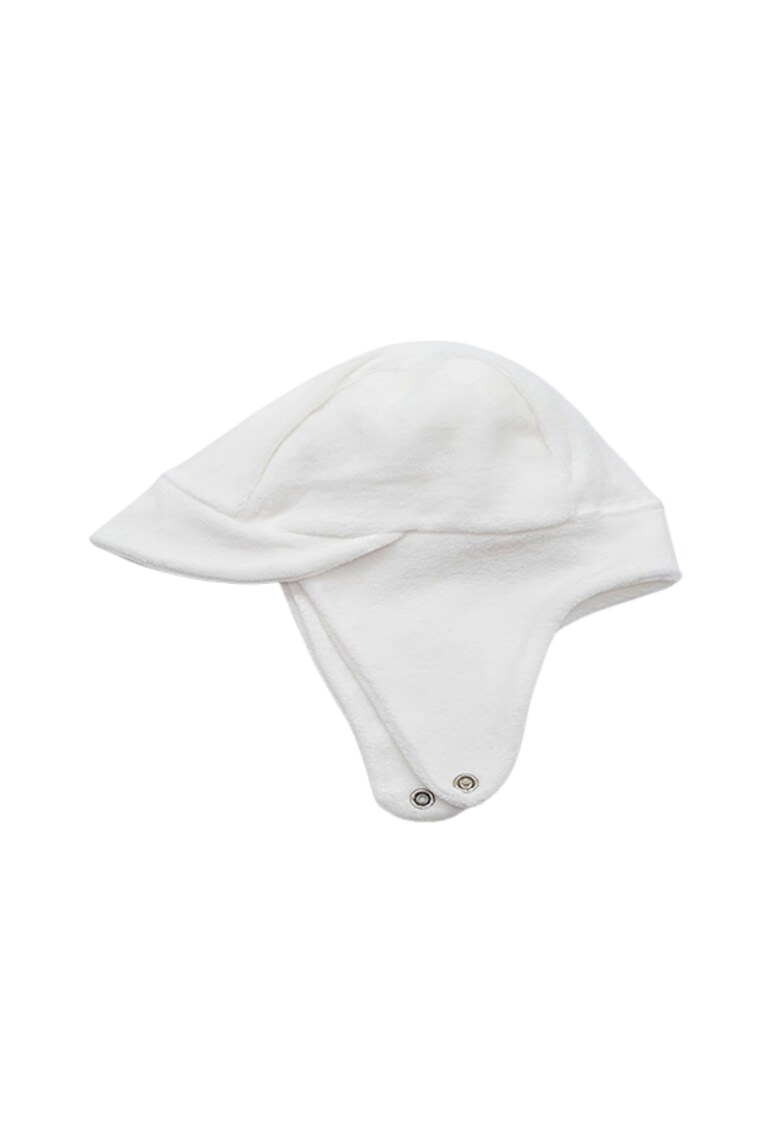 Caciula - din fleece - pentru bebelusi - Alb
