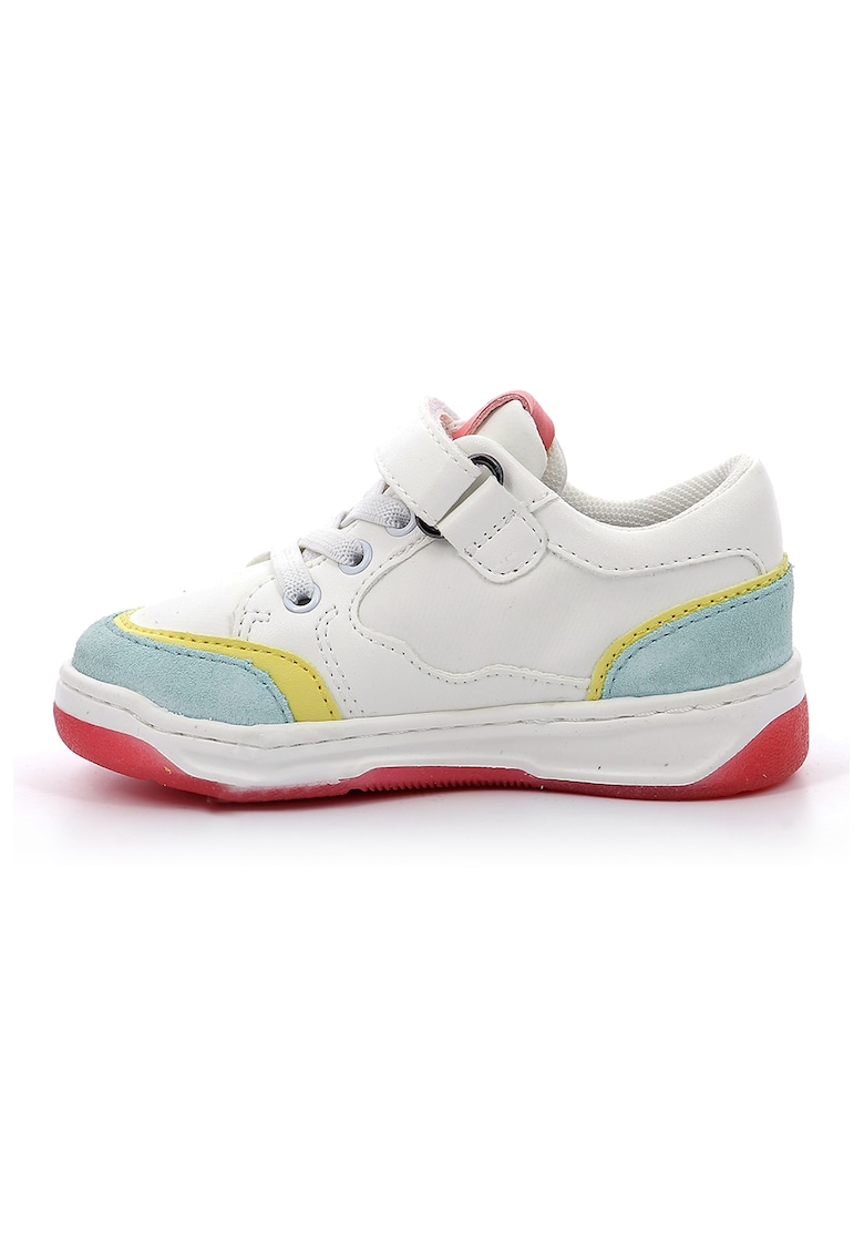 Pantofi sport colorblock cu insertii de piele