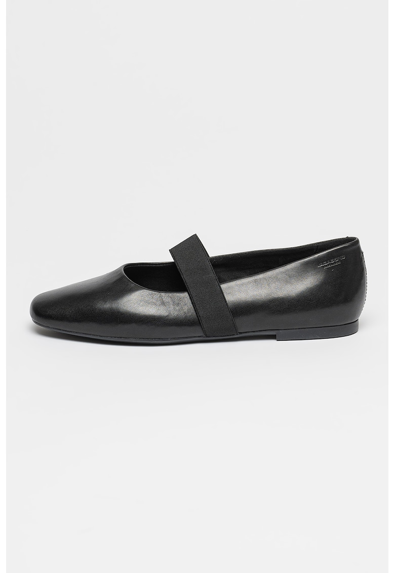Balerini din piele cu segment elastic