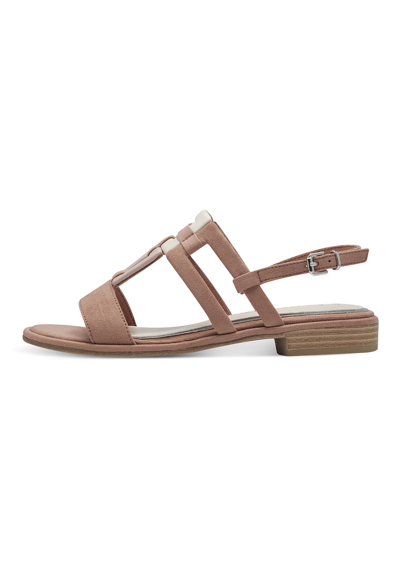 Sandale slingback de piele ecologica
