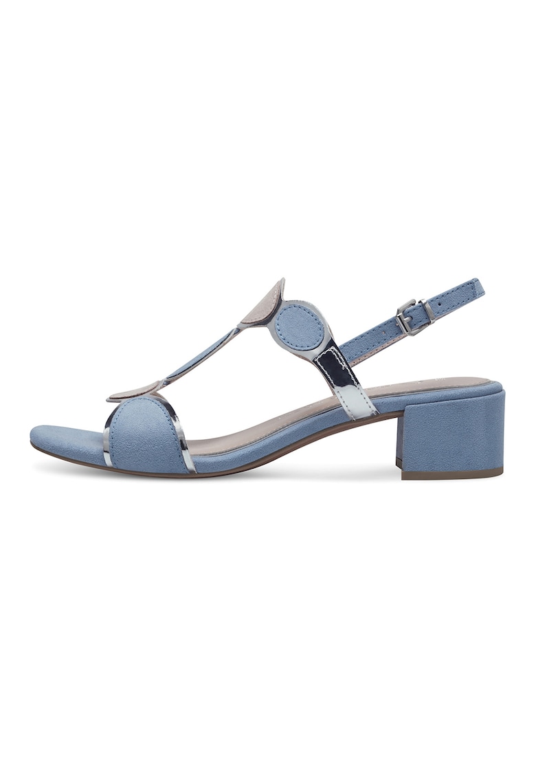 Sandale slingback cu toc block