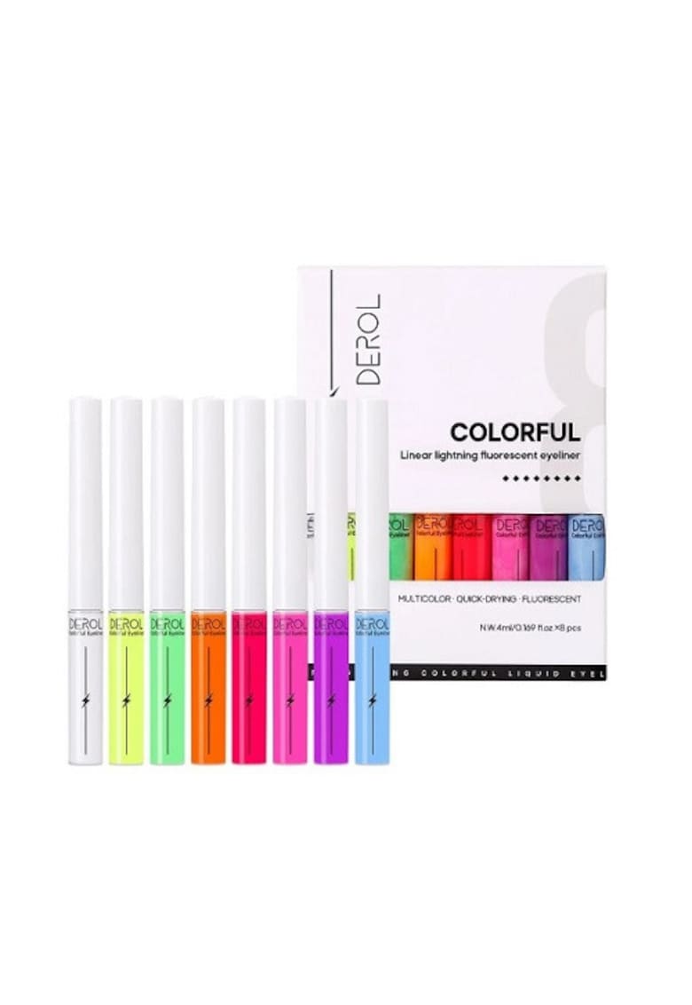 Set 8 Tus Lichid Colorat - Colorful Fluorescent Eyeliner - 8 x 4 ml
