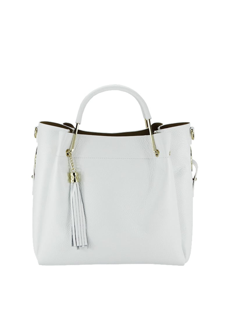 Geanta din piele naturala Ariana 123 - 33x30x13 cm - Alb 14144