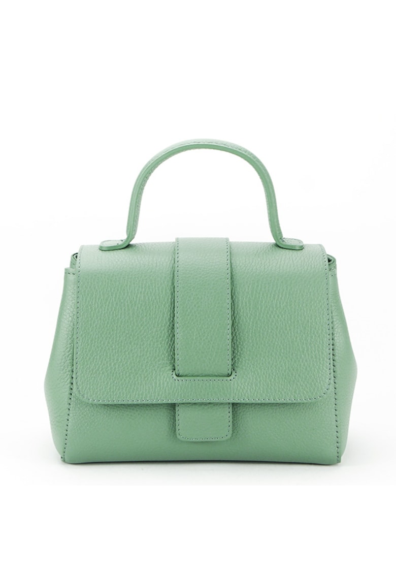 Geanta din piele naturala 1047 123 Crem 14166 - Verde menta