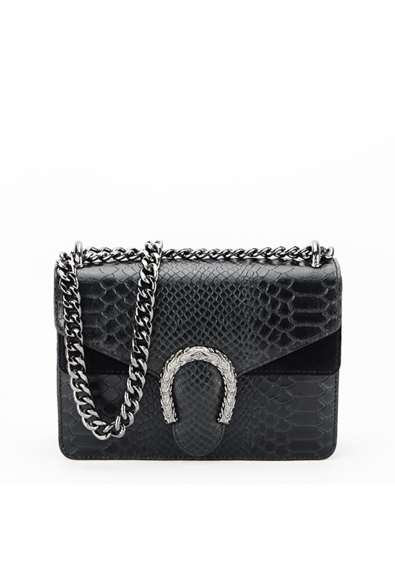 Geanta mica din piele naturala 8936 120 Negru 14170