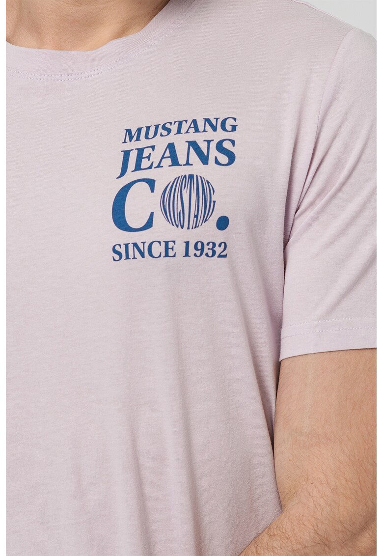 Tricou cu decolteu la baza gatului si logo pe piept Austin