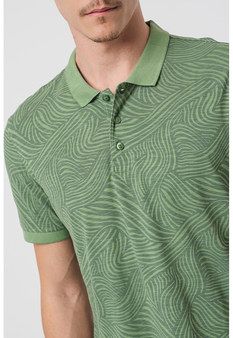 Tricou polo cu model abstract
