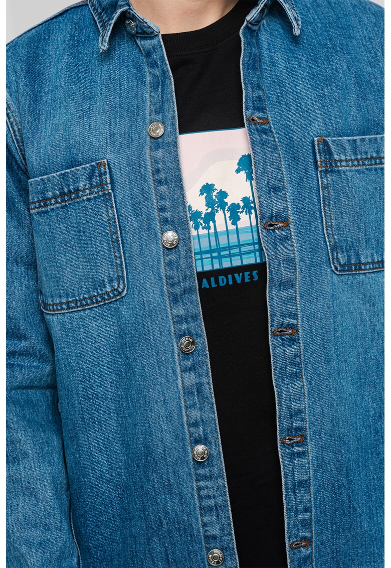 Jacheta de bumbac organic si denim