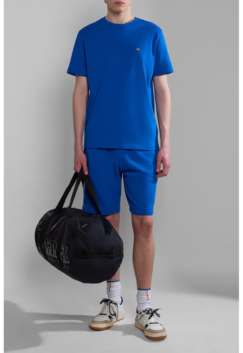 Tricou regular-fit de bumbac Salis - Albastru indigo