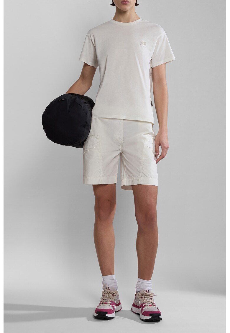 Pantaloni scurti de bumbac Narin - Alb