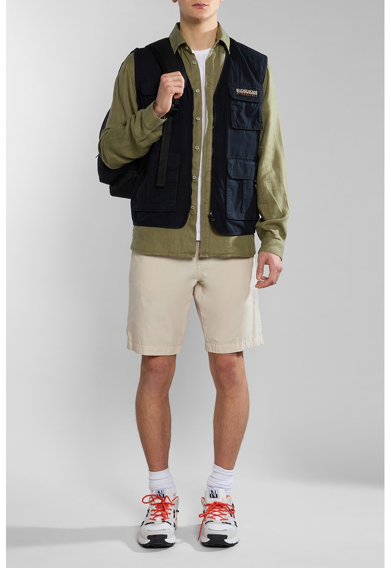 Camasa de in cu buzunar pe piept - Kaki