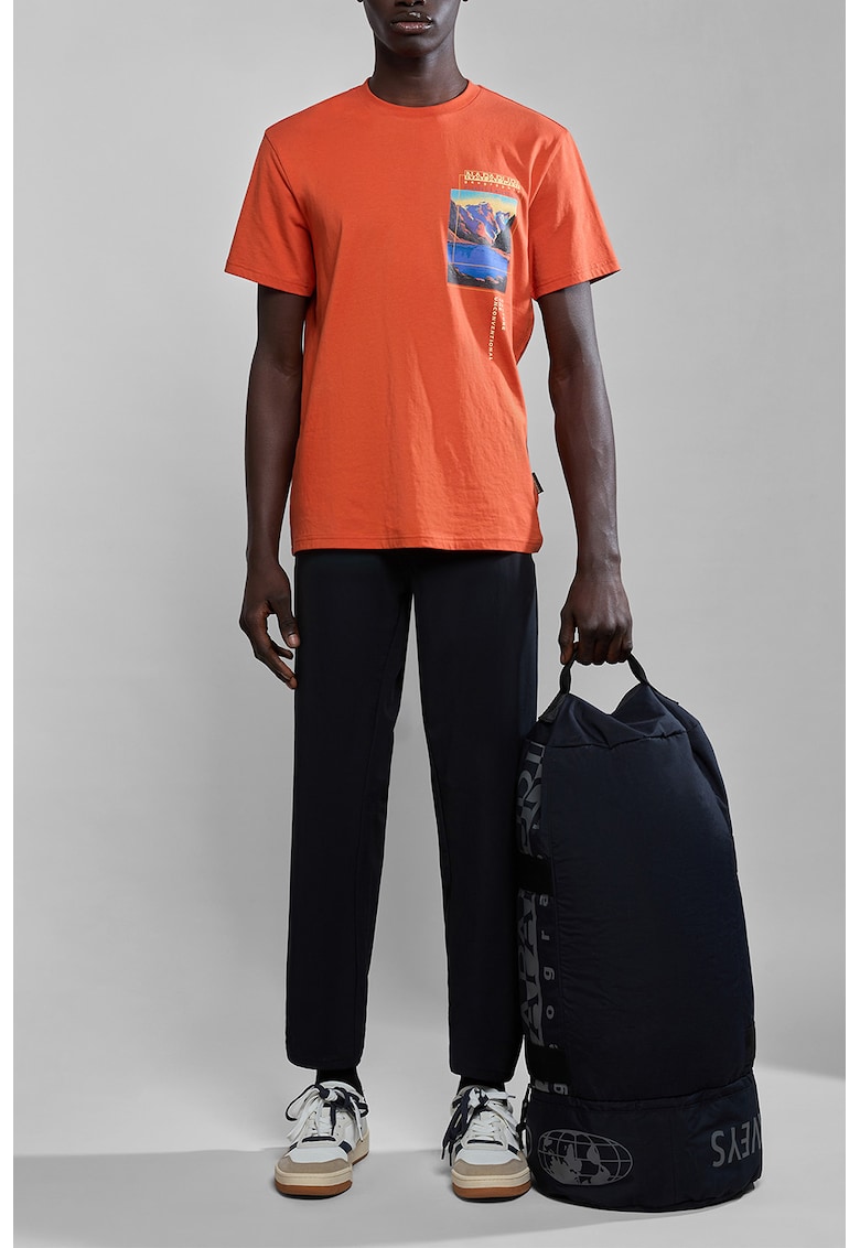 Tricou cu decolteu la baza gatului Canada - Portocaliu stins