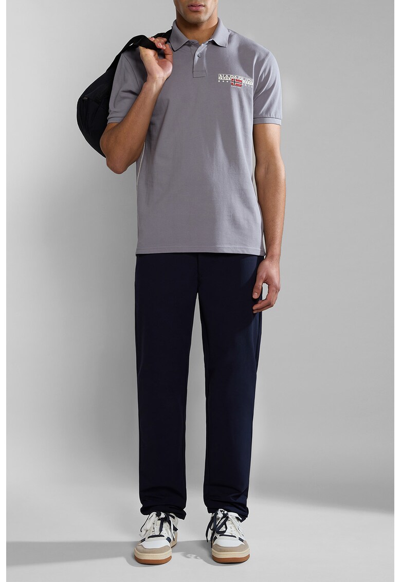 Tricou polo cu logo Aylmer - Gri