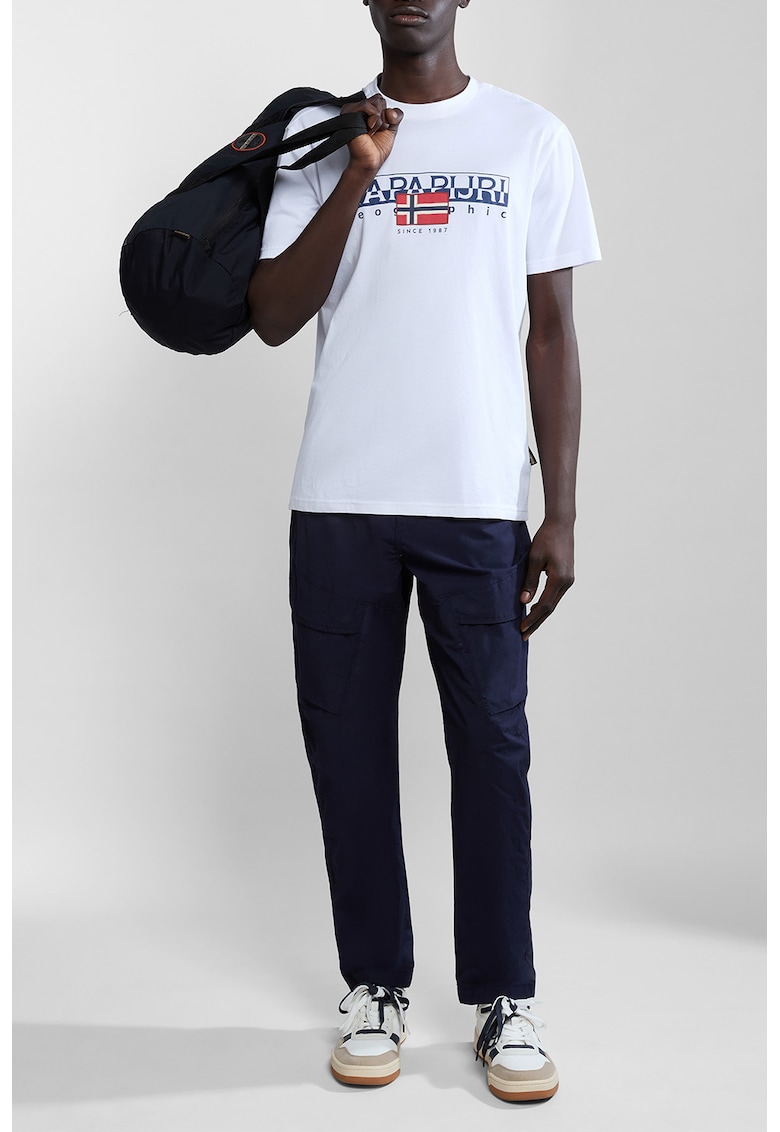 Tricou din bumbac Aylmer - Rosu/Alb/Albastru inchis