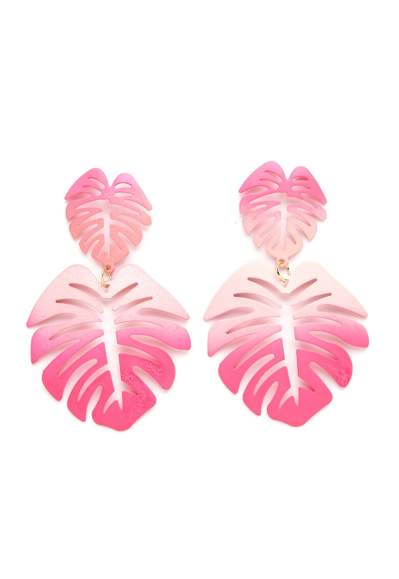 Cercei in forma de frunza - Roz