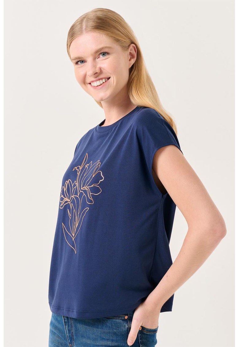 Tricou cu imprimeu metalizat