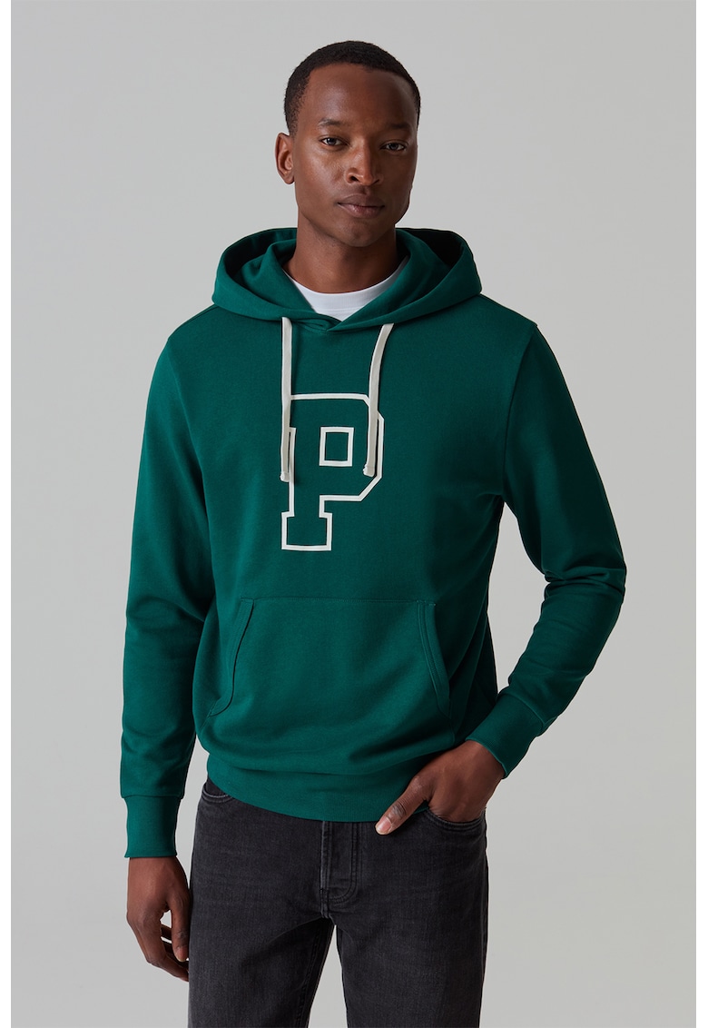 Hanorac de bumbac cu buzunar kangaroo Hanorac de bumbac cu buzunar kangaroo