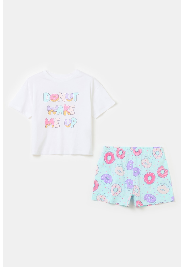 Pijama de bumbac cu imprimeu