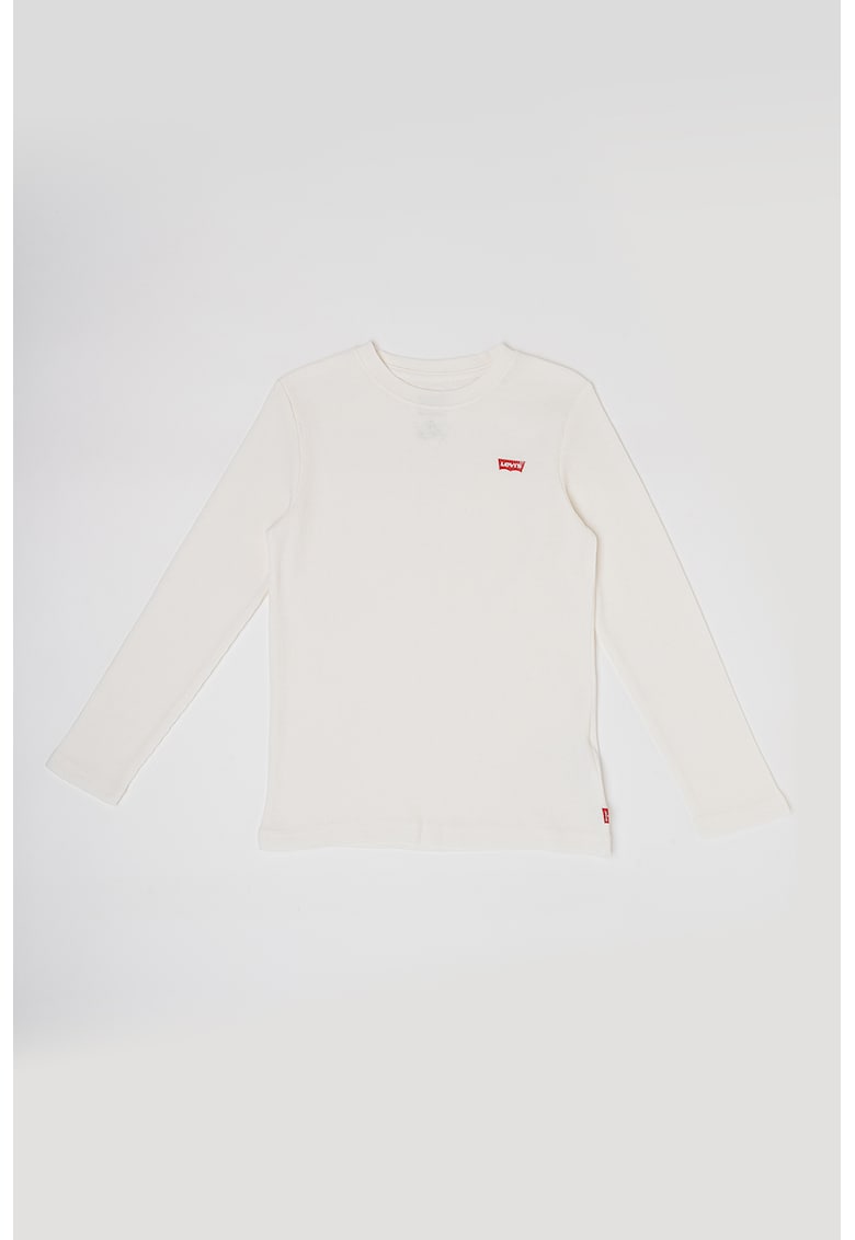 Bluza din amestec de bumbac cu logo discret