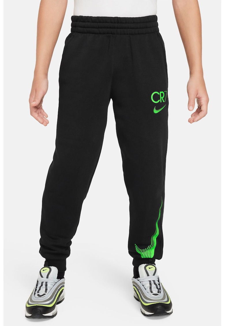Pantaloni cu imprimeu logo si snur in talie - pentru fotbal CR7
