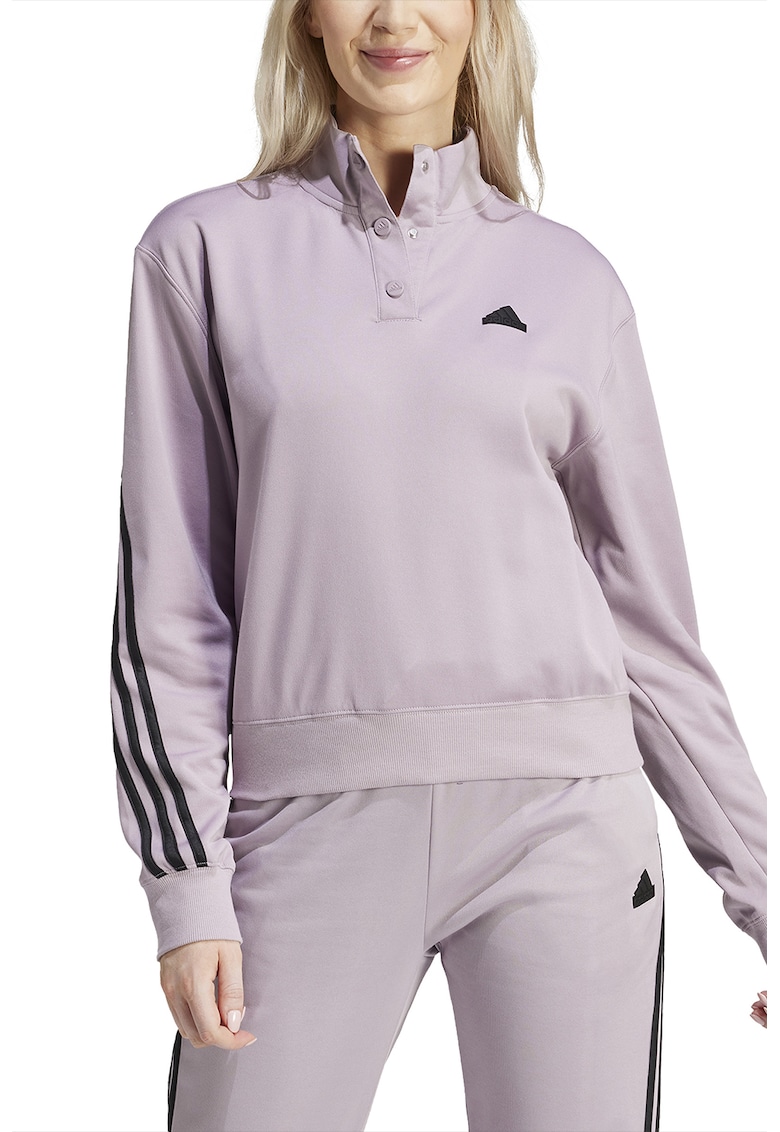 Adidas performance - bluza de trening cu fenta cu nasturi