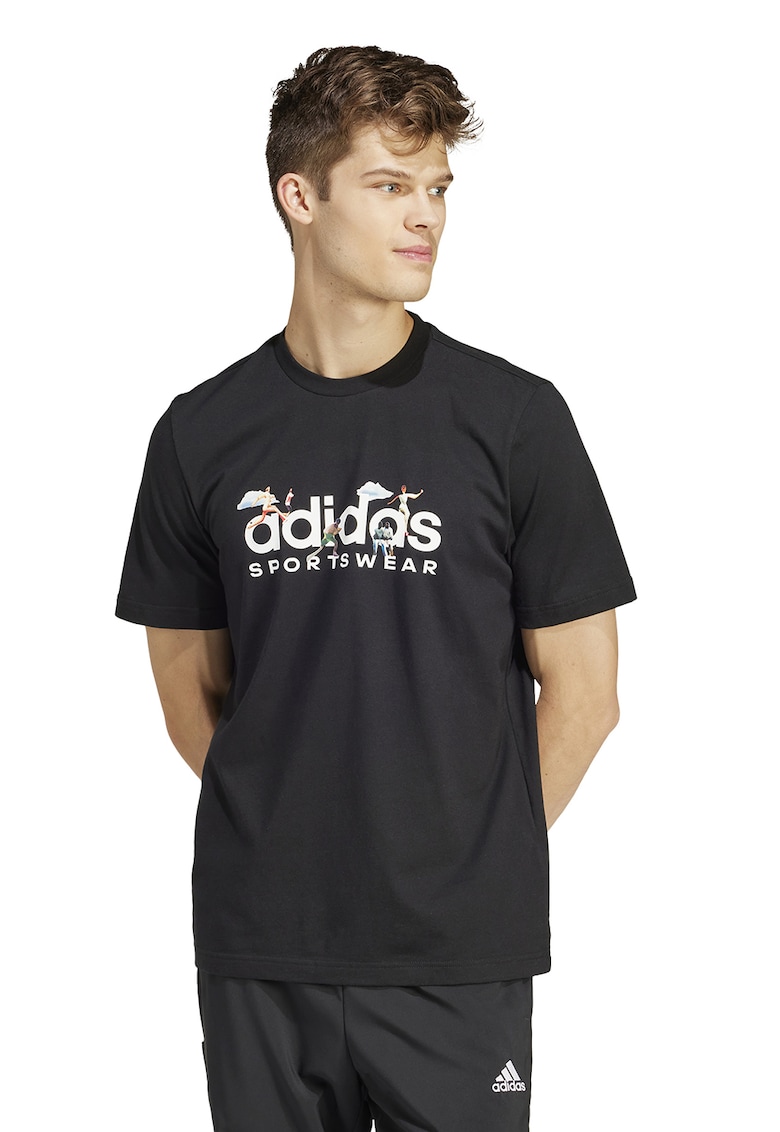 Tricou din bumbac cu imprimeu logo