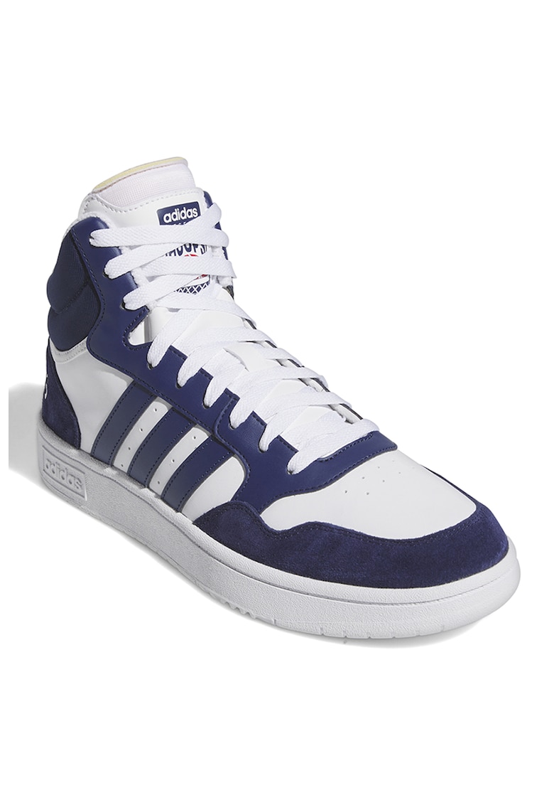 Pantofi sport mid-high cu garnituri de piele intoarsa hoops