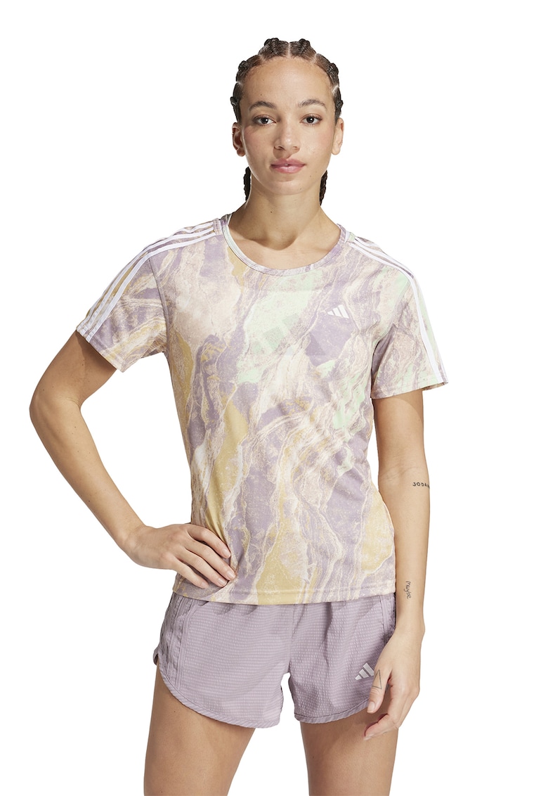 Tricou cu imprimeu abstract - pentru alergare