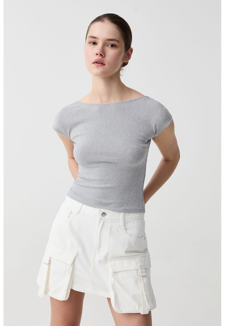 Tricou cu aspect stralucitor