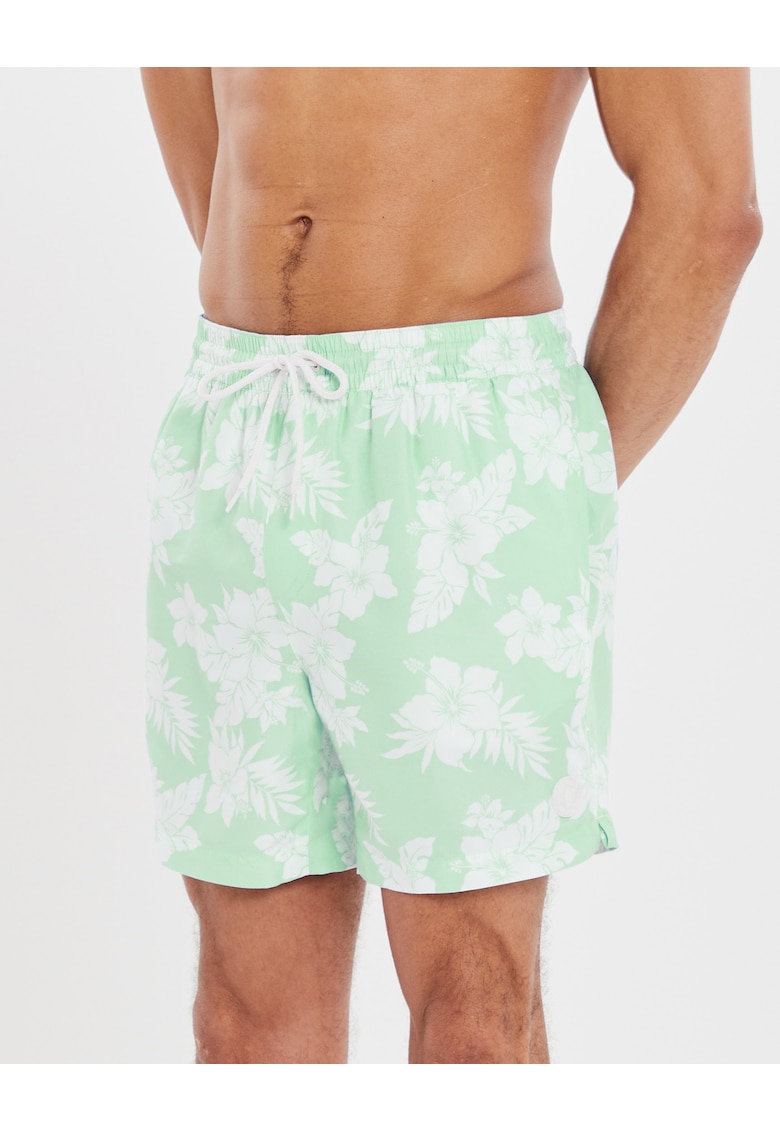 Pantaloni scurti de baie cu imprimeu tropical sunset