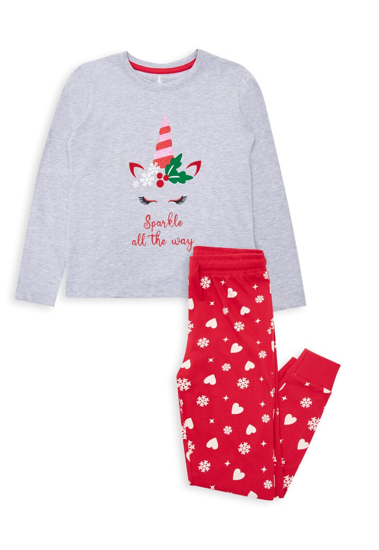 Pijama lunga cu model grafic 21151