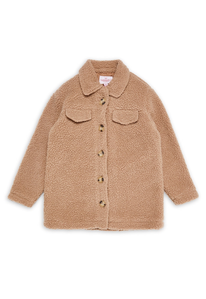 Jacheta din blana shearling sintetica
