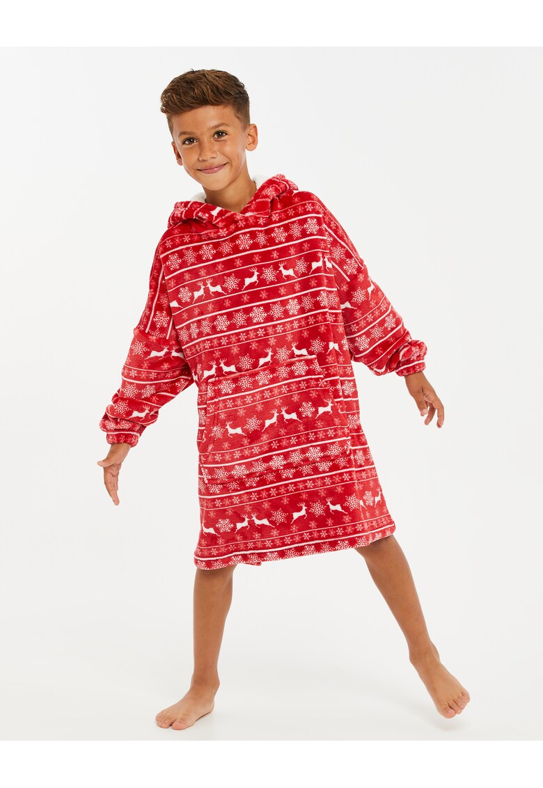 Hanorac de casa cu model Fair Isle
