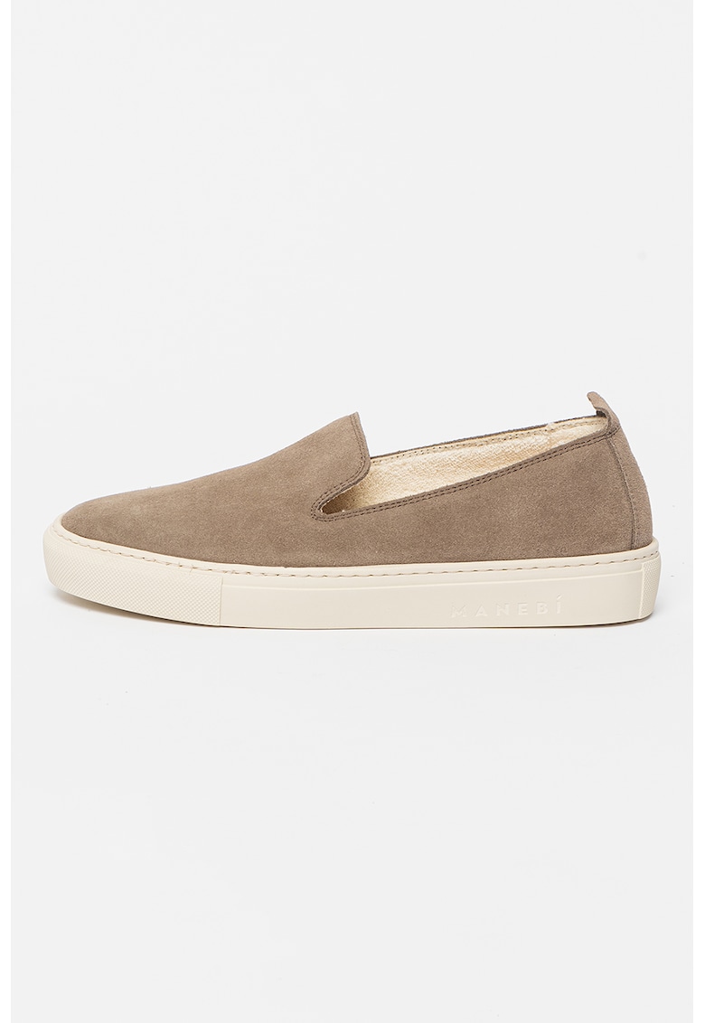 Pantofi slip-on de piele intoarsa