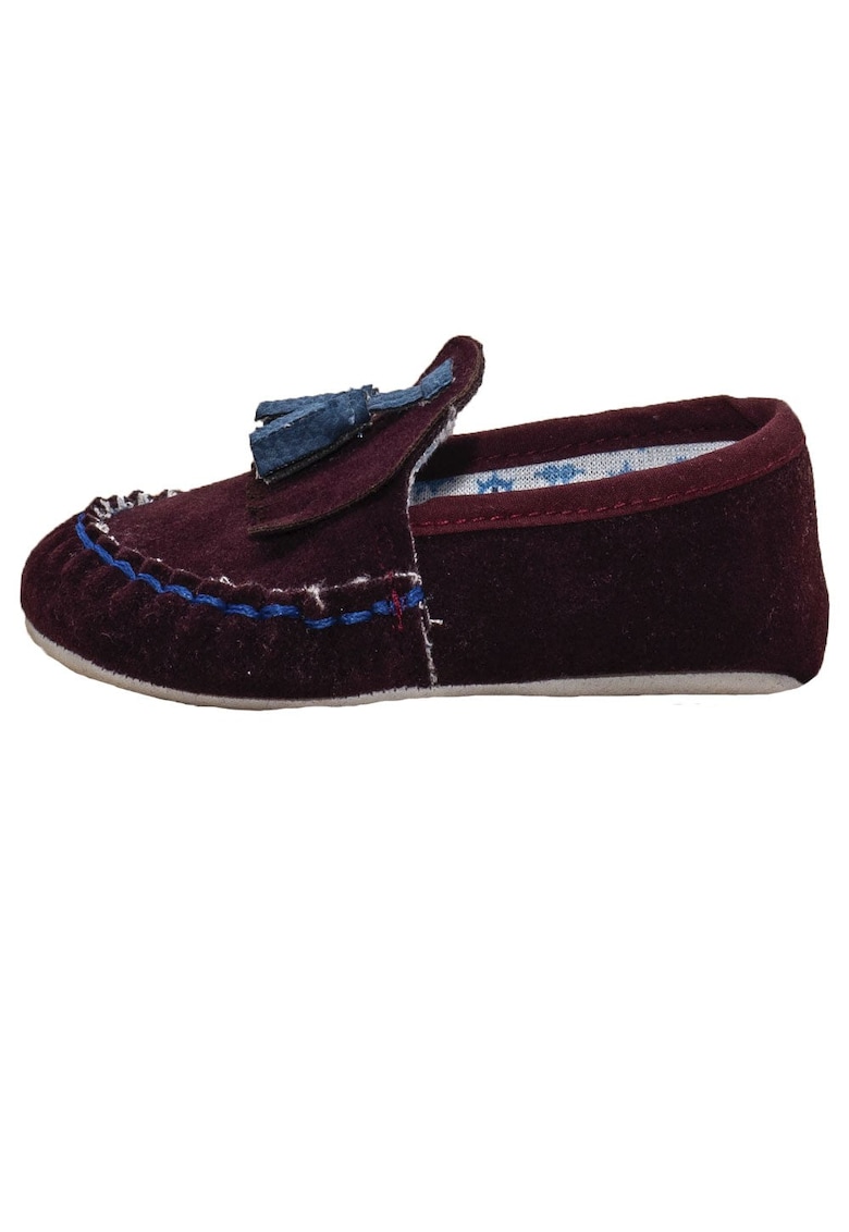 Botosei - baieti - piele ecologica - cu ciucuri - 1298 - Visiniu