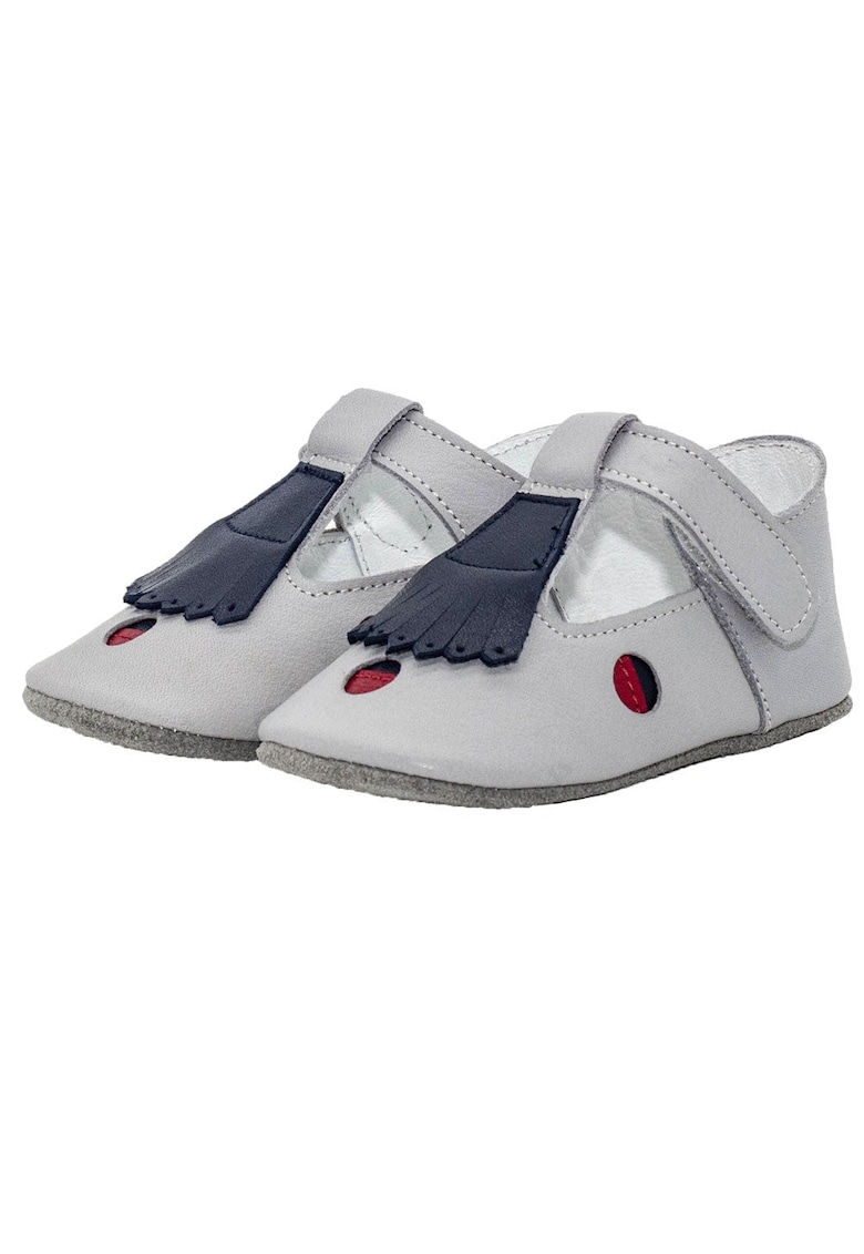 Botosei - baieti - piele naturala - cu scai - 4034 - Gri
