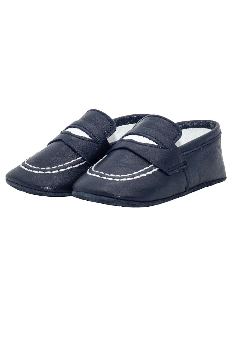 Botosei - baieti - piele naturala - 4004 - Bleumarin