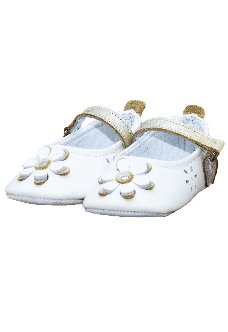 Botosei - fete - piele naturala - cu scai - 4016 - Alb
