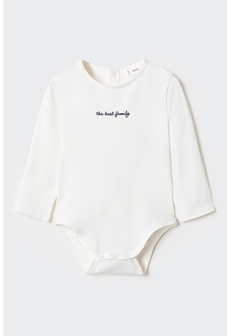 Body cu maneci lungi si imprimeu text Family