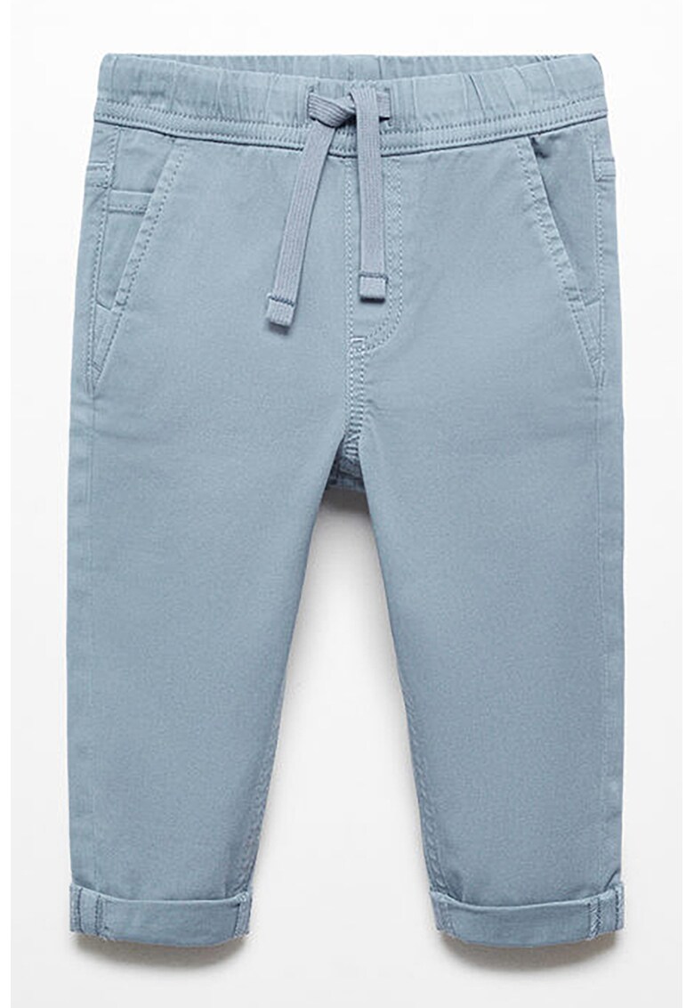 Pantaloni din amestec de bumbac cu snururi de ajustare