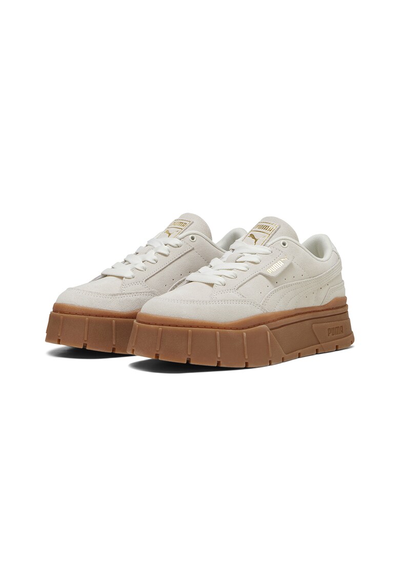 Pantofi sport flatform de piele intoarsa Mayze Stack