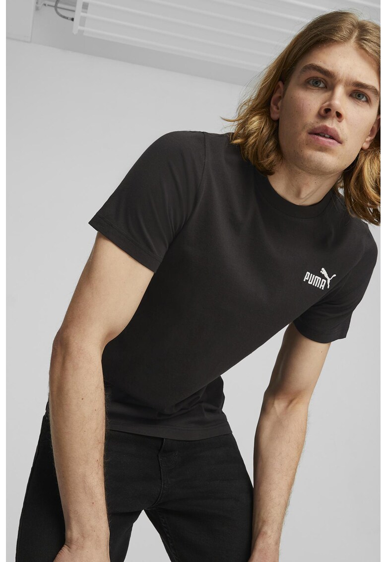Tricou de bumbac cu decolteu la baza gatului Elevated