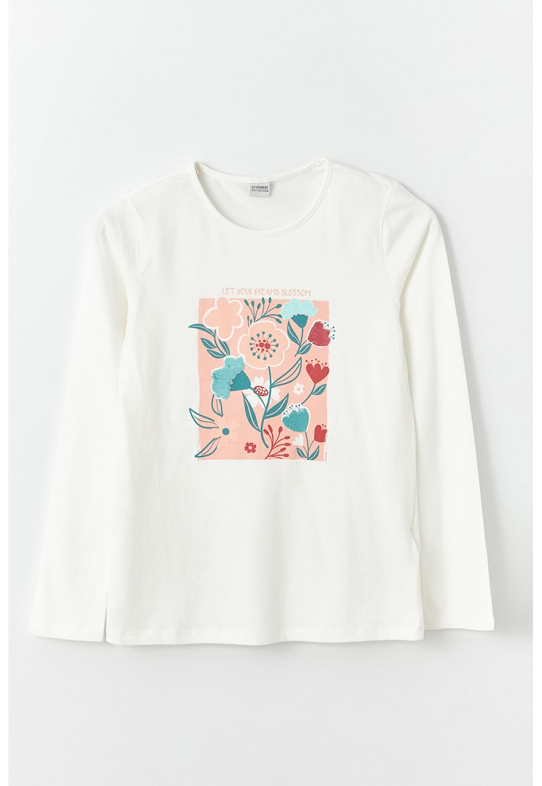 Bluza de bumbac cu imprimeu floral