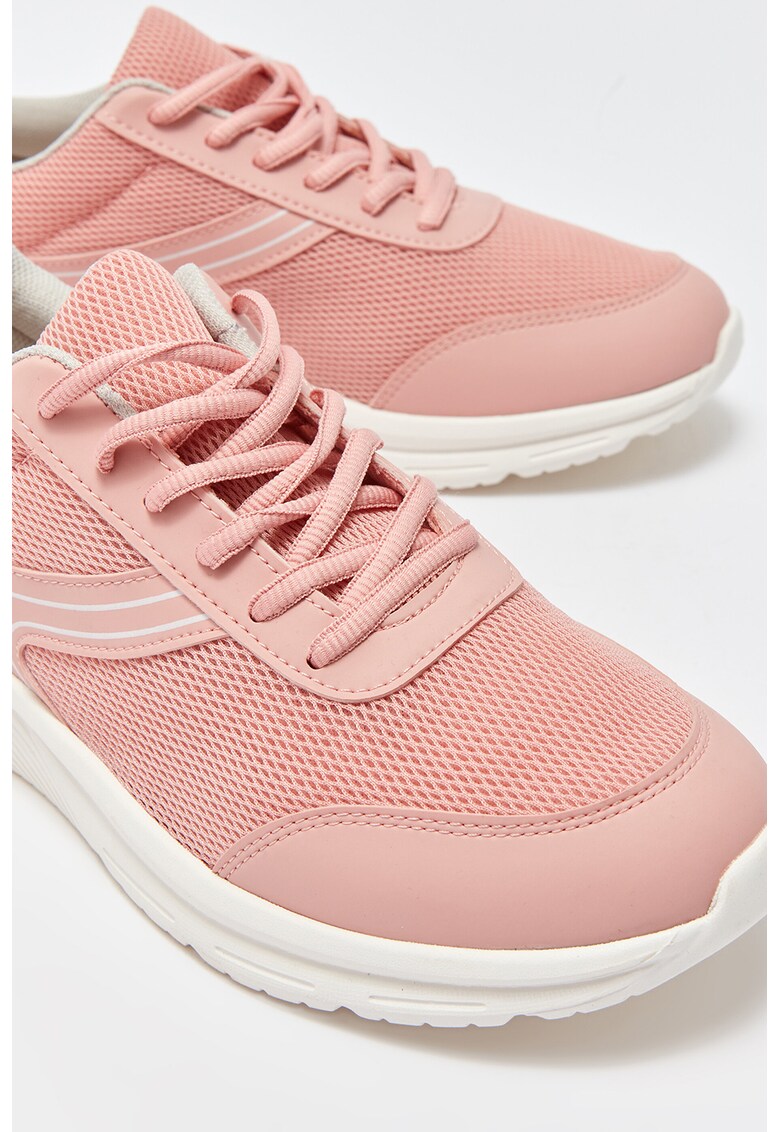 Pantofi sport de piele ecologica si material textil