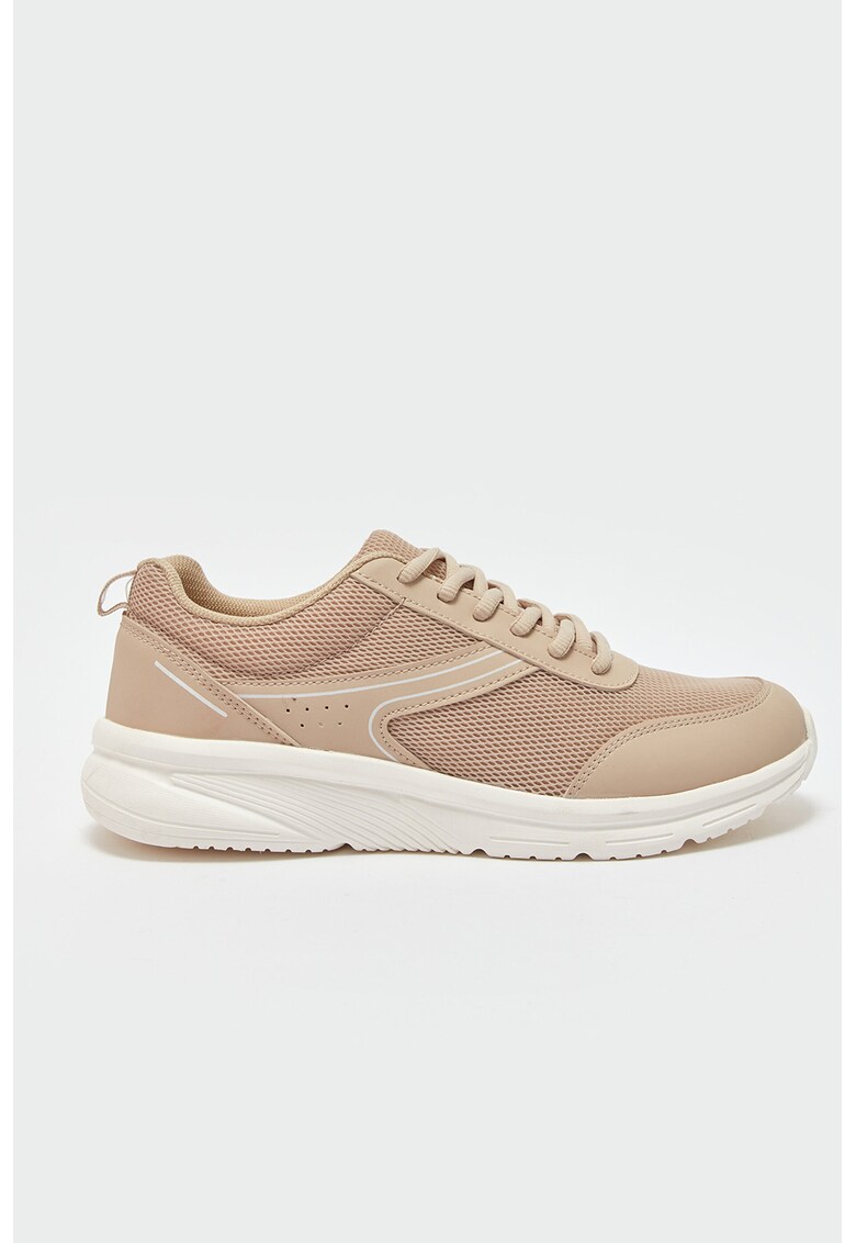Pantofi sport de piele ecologica si material textil