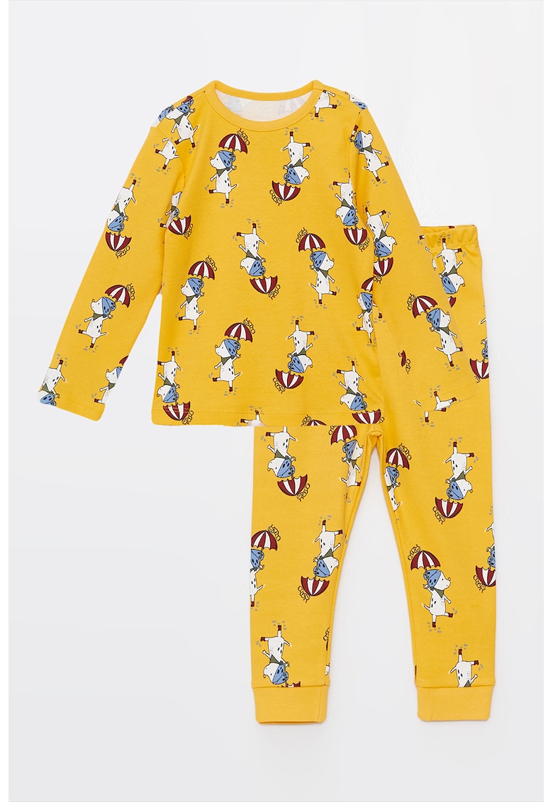 Pijama de bumbac cu model grafic