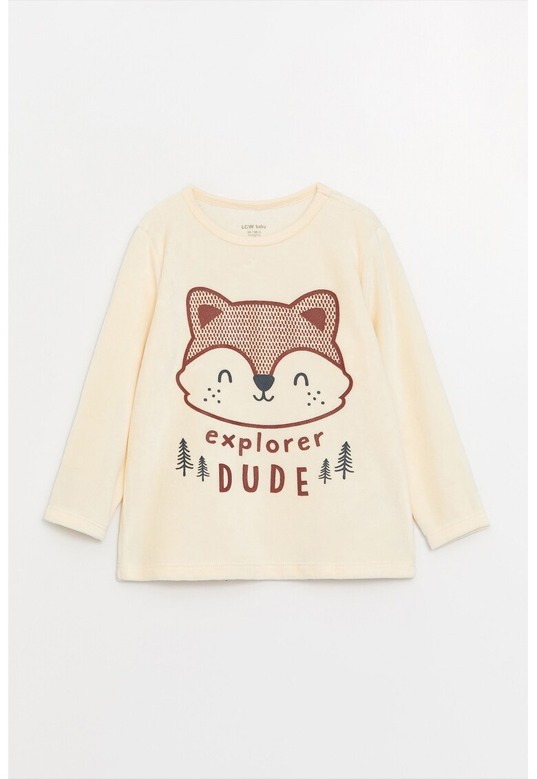 Pijama plusata cu imprimeu
