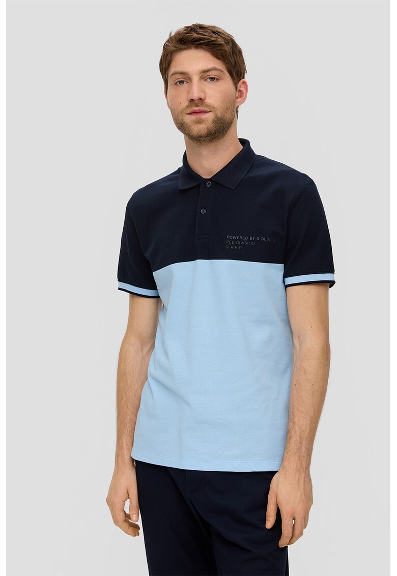 Tricou polo cu doua nuante