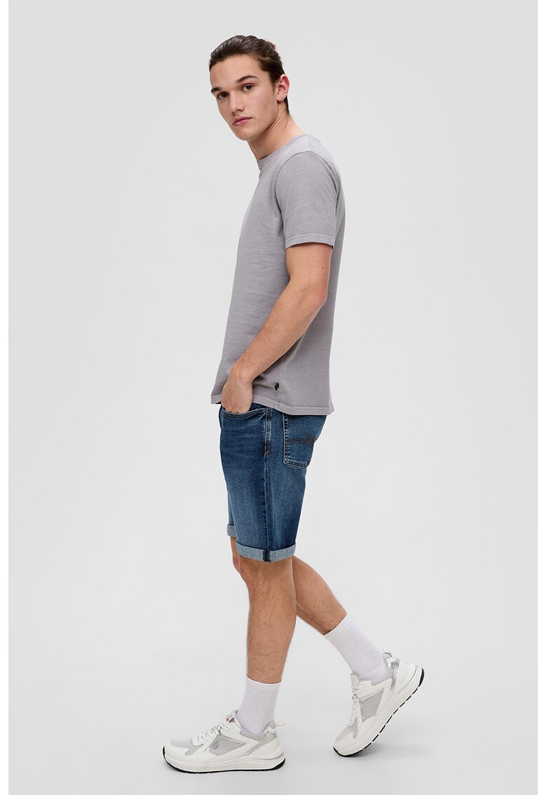 Bermude de denim cu talie medie